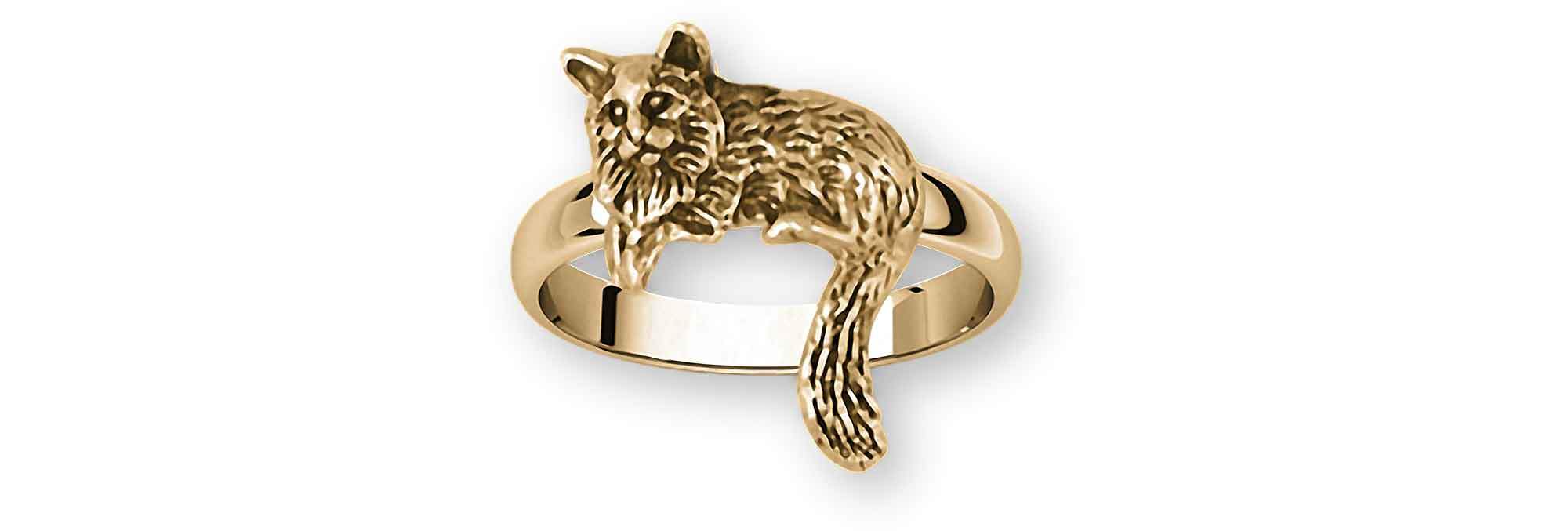 Cat Cat Ring 14k Gold | Esquivel and Fees | Handmade Charm and