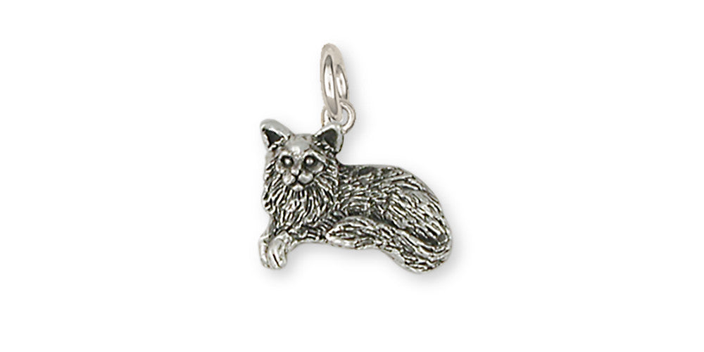 Maine Coon Cat Charms Maine Coon Cat Charm Handmade Sterling Silver Cat Jewelry Maine Coon Cat jewelry