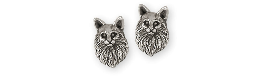 Maine Coon Charms Maine Coon Earrings Sterling Silver Maine Coon Jewelry Maine Coon jewelry