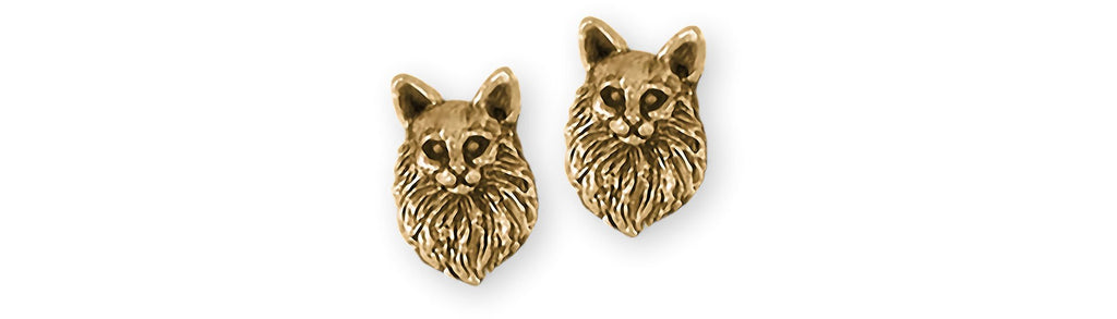 Maine Coon Charms Maine Coon Earrings 14k Gold Maine Coon Jewelry Maine Coon jewelry