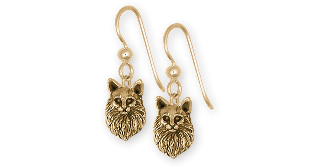 Maine Coon Charms Maine Coon Earrings 14k Gold Vermeil Maine Coon Jewelry Maine Coon jewelry