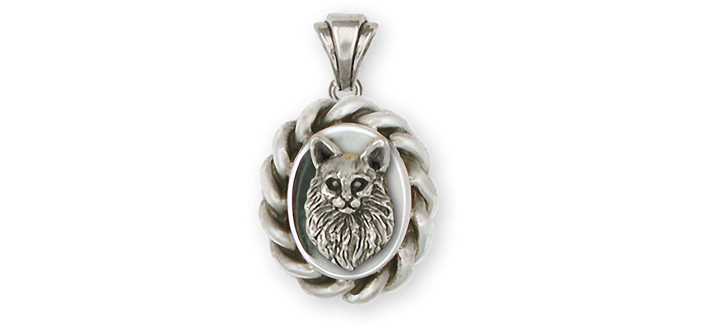 Maine Coon Charms Maine Coon Pendant Sterling Silver Maine Coon Jewelry Maine Coon jewelry