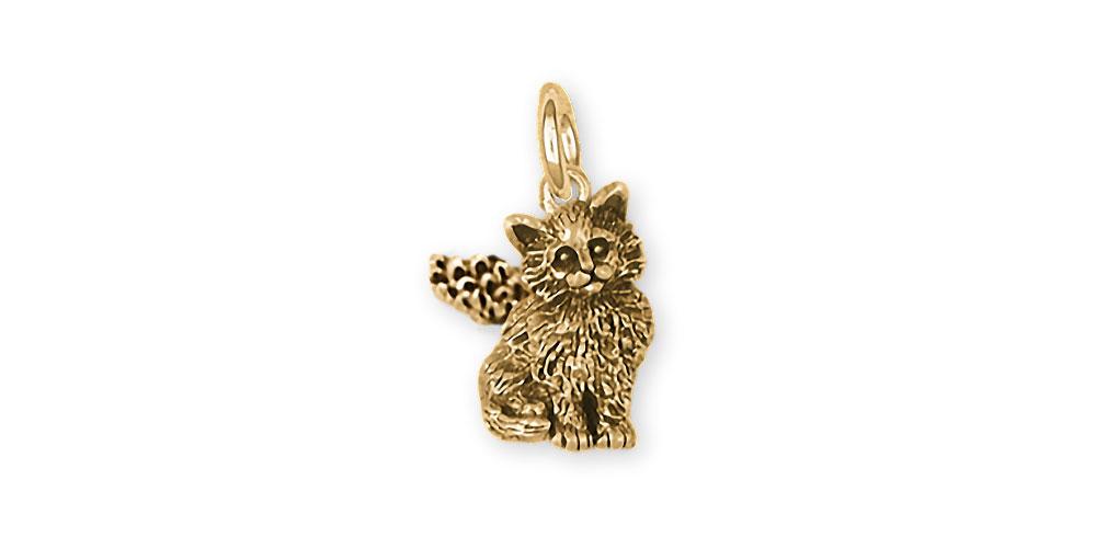 Maine Coon Charms Maine Coon Charm 14k Gold Cat Jewelry Maine Coon jewelry