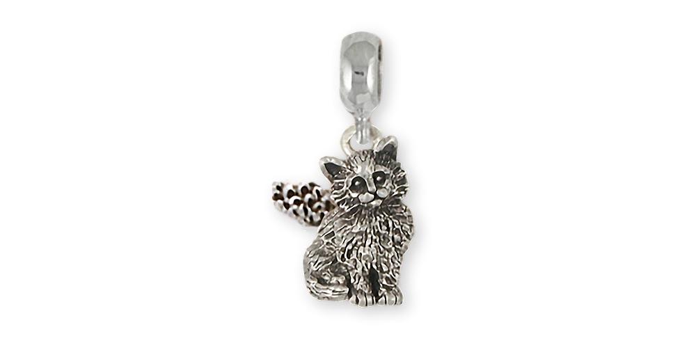 Maine Coon Charms Maine Coon Charm Slide Sterling Silver Cat Jewelry Maine Coon jewelry
