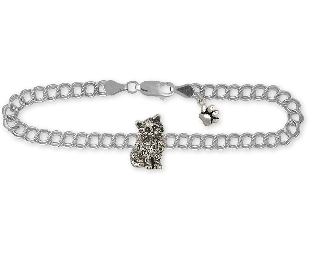 Maine Coon Charms Maine Coon Bracelet Sterling Silver Cat Jewelry Maine Coon jewelry