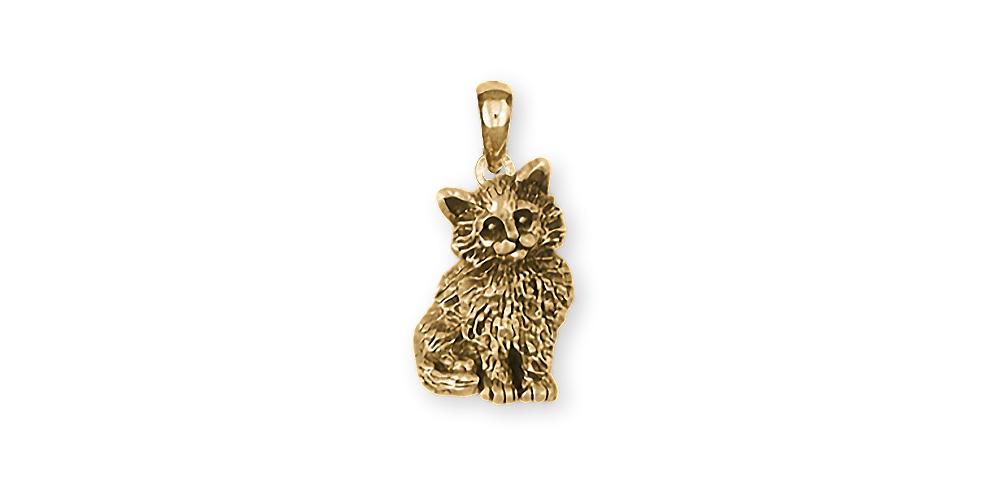 Maine Coon Charms Maine Coon Pendant 14k Gold Cat Jewelry Maine Coon jewelry