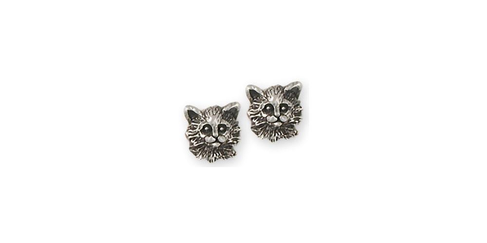 Maine Coon Charms Maine Coon Earrings Sterling Silver Cat Jewelry Maine Coon jewelry