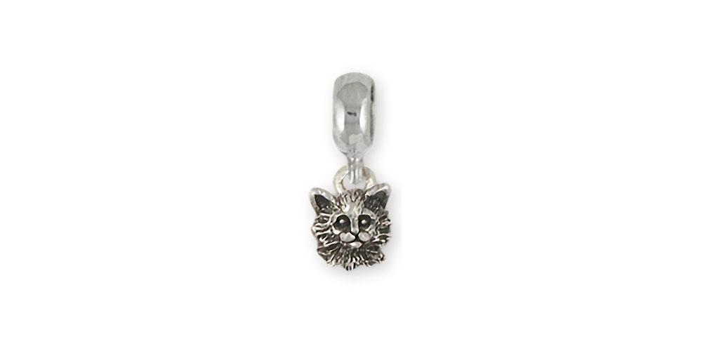 Maine Coon Charms Maine Coon Charm Slide Sterling Silver Cat Jewelry Maine Coon jewelry