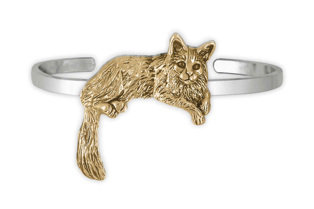 Maine Coon Charms Maine Coon Bracelet 14k Gold Vermeil Maine Coon Cat Jewelry Maine Coon jewelry