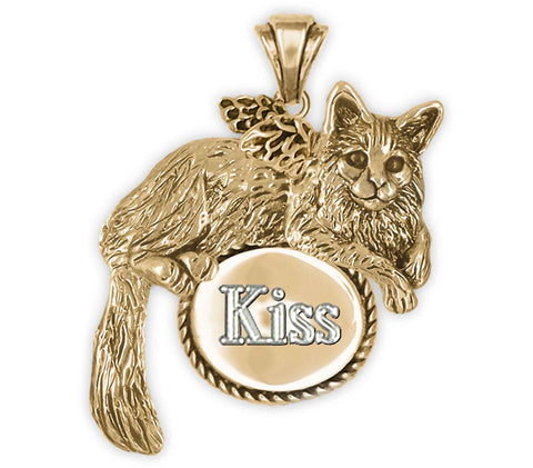 Maine Coon Cat Charms And Jewelry in silver and gold | Esquivel