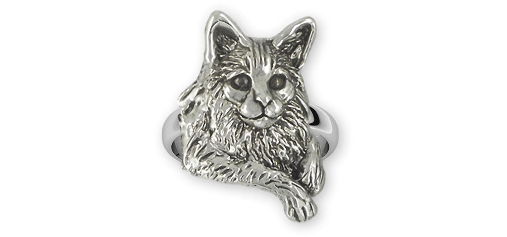 Maine Coon Charms Maine Coon Ring Sterling Silver Maine Coon Cat Jewelry Maine Coon jewelry