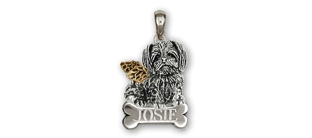 Morkie Charms Morkie Personalized Pendant Silver And 14k Gold Morkie Jewelry Morkie jewelry