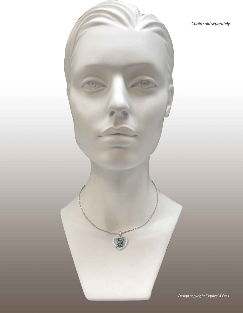 Morkie Jewelry Sterling Silver Handmade Morkie Pendant  MOK3-P