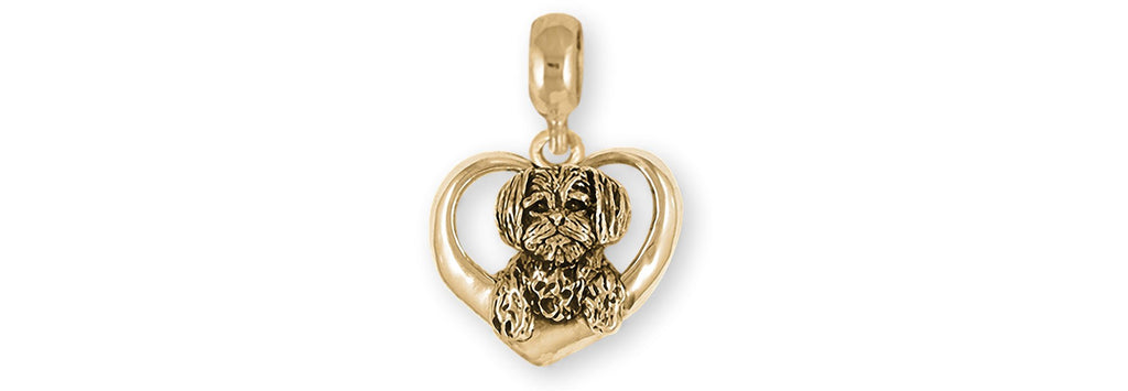 Morkie Charms Morkie Charm Slide 14k Yellow Gold Morkie Jewelry Morkie jewelry