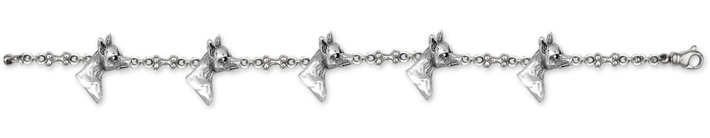 Min Pin Charms Min Pin Bracelet Sterling Silver Miniature Pinscher Jewelry Min Pin jewelry