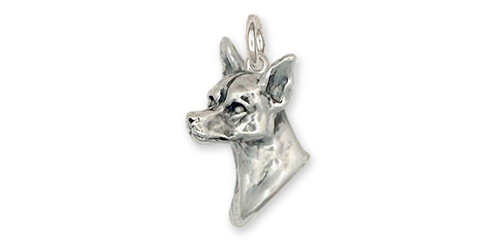 Min Pin Charms Min Pin Charm Sterling Silver Miniature Pinscher Jewelry Min Pin jewelry