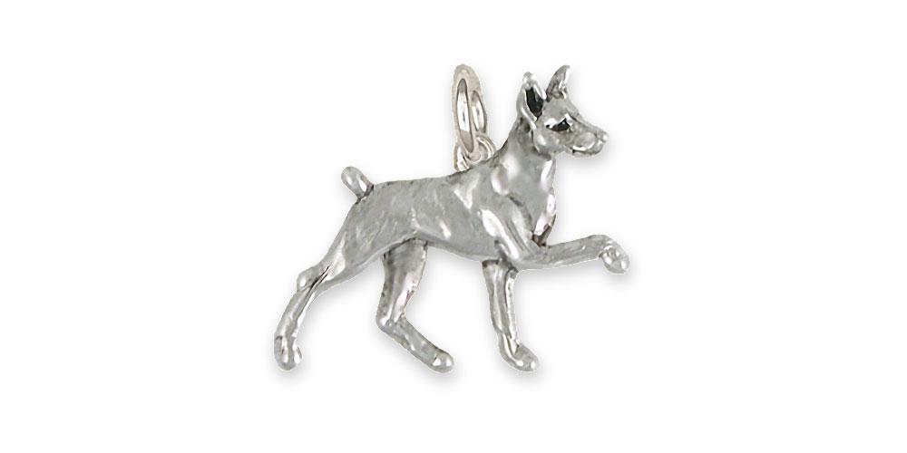 Min Pin Charms Min Pin Charm Sterling Silver Miniature Pinscher Jewelry Min Pin jewelry
