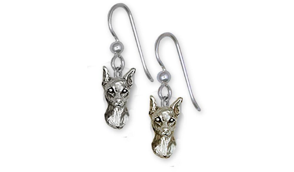 Min Pin Charms Min Pin Earrings Sterling Silver Miniature Pinscher Jewelry Min Pin jewelry