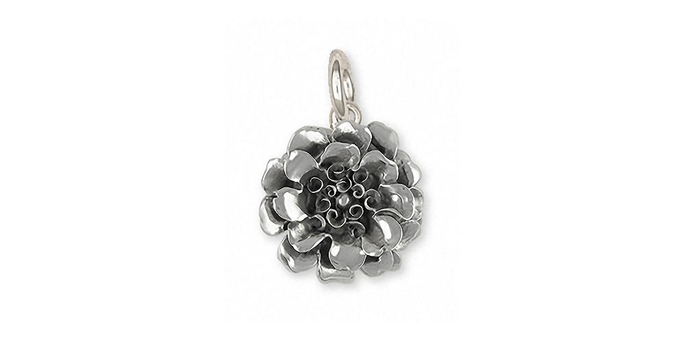 Marigold Charms Marigold Charm Sterling Silver Flower Jewelry Marigold jewelry