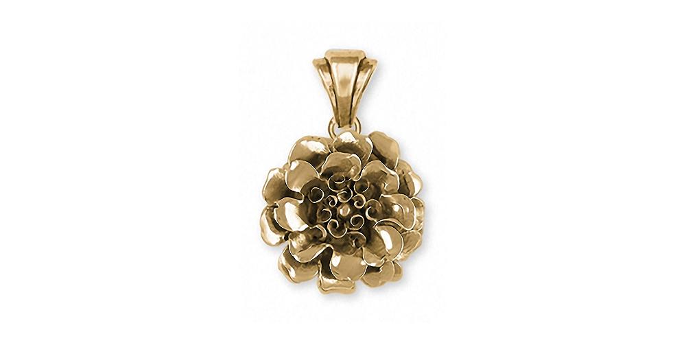 Marigold Charms Marigold Pendant 14k Gold Flower Jewelry Marigold jewelry