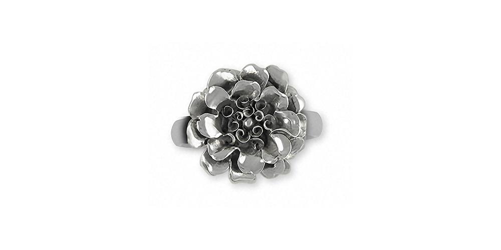 Marigold Charms Marigold Ring Sterling Silver Flower Jewelry Marigold jewelry