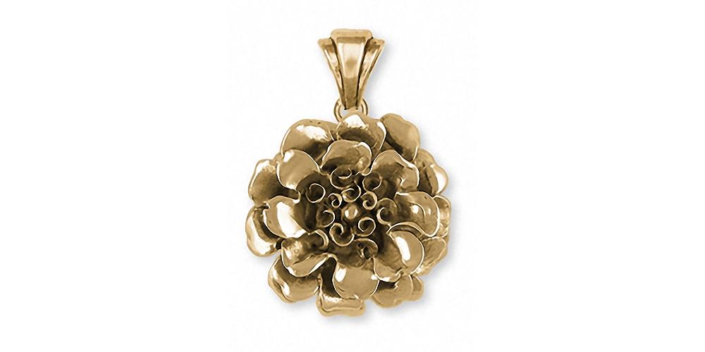 Marigold Charms Marigold Pendant 14k Gold Flower Jewelry Marigold jewelry