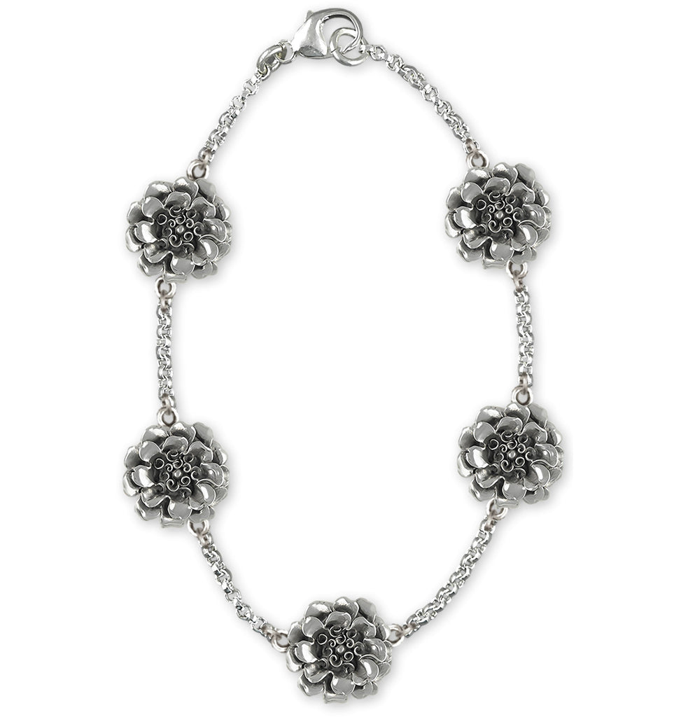 Marigold Charms Marigold Bracelet Sterling Silver Marigold Flower Jewelry Marigold jewelry