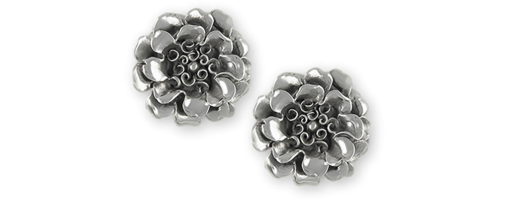 Marigold Charms Marigold Earrings Sterling Silver Marigold Flower Jewelry Marigold jewelry