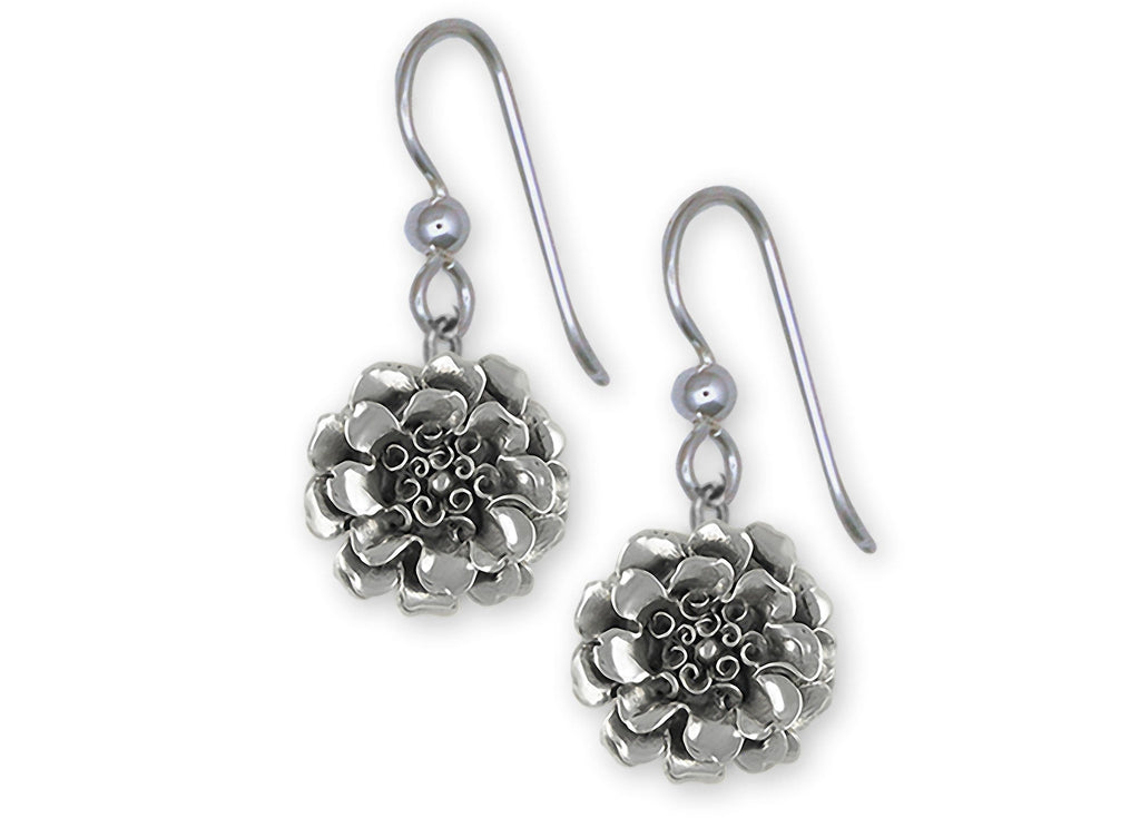 Marigold Charms Marigold Earrings Sterling Silver Marigold Flower Jewelry Marigold jewelry