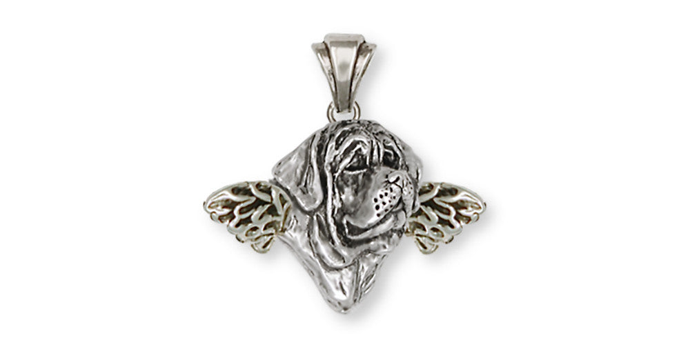 Mastiff Angel Charms Mastiff Angel Pendant Sterling Silver Dog Jewelry Mastiff Angel jewelry