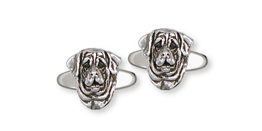 Mastiff Charms Mastiff Cufflinks Sterling Silver Dog Jewelry Mastiff jewelry