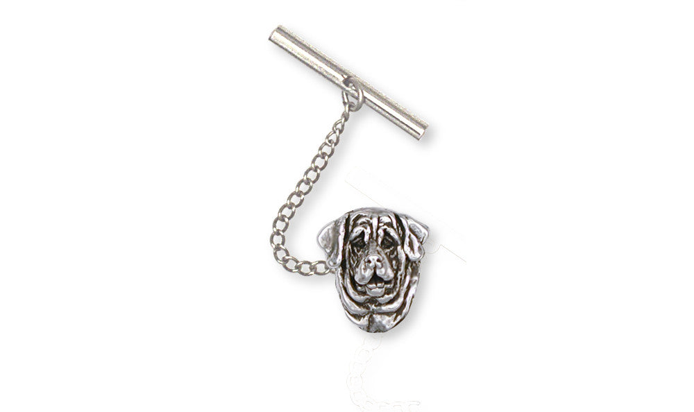 Mastiff Charms Mastiff Tie Tack Sterling Silver Dog Jewelry Mastiff jewelry