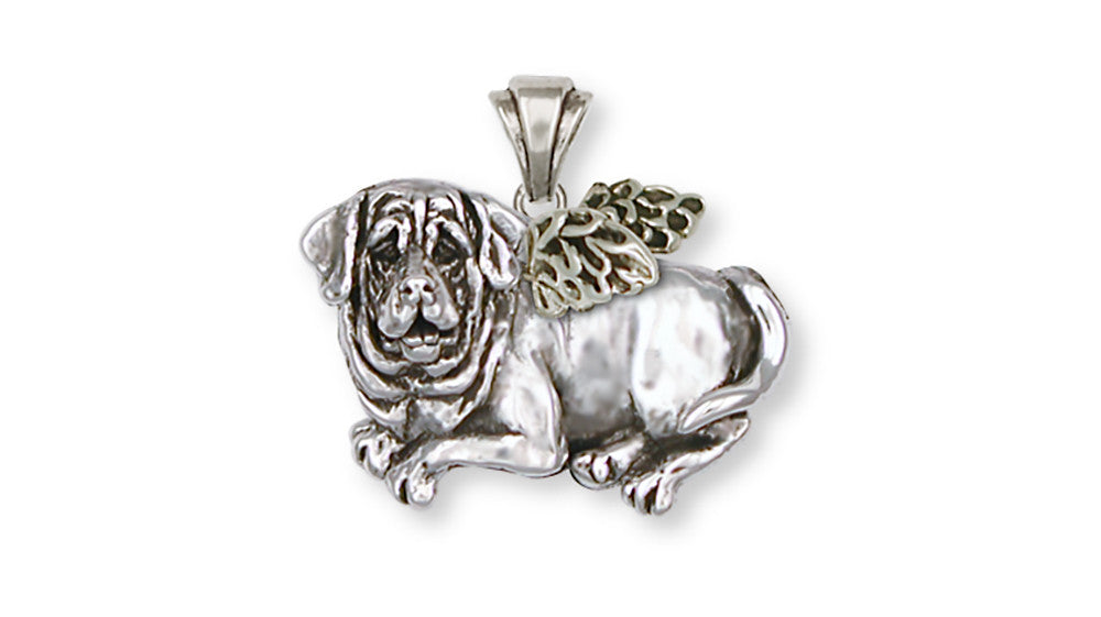 Mastiff Angel Charms Mastiff Angel Pendant Sterling Silver Dog Jewelry Mastiff Angel jewelry