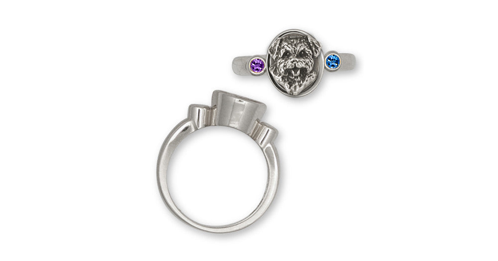 Norfolk Terrier Birthstone Charms Norfolk Terrier Birthstone Ring Sterling Silver Dog Jewelry Norfolk Terrier Birthstone jewelry