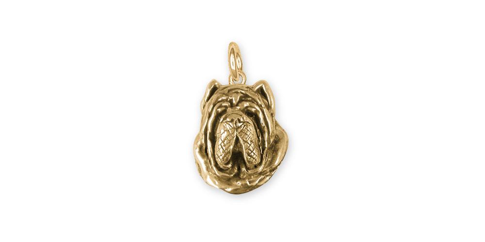 Neapolitan Mastiff Charms Neapolitan Mastiff Charm 14k Gold Neapolitan Mastiff Jewelry Neapolitan Mastiff jewelry