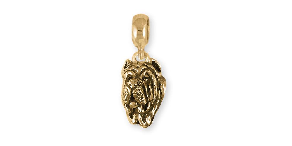 Neapolitan Mastiff Charms Neapolitan Mastiff Charm Slide 14k Gold Neapolitan Mastiff Jewelry Neapolitan Mastiff jewelry