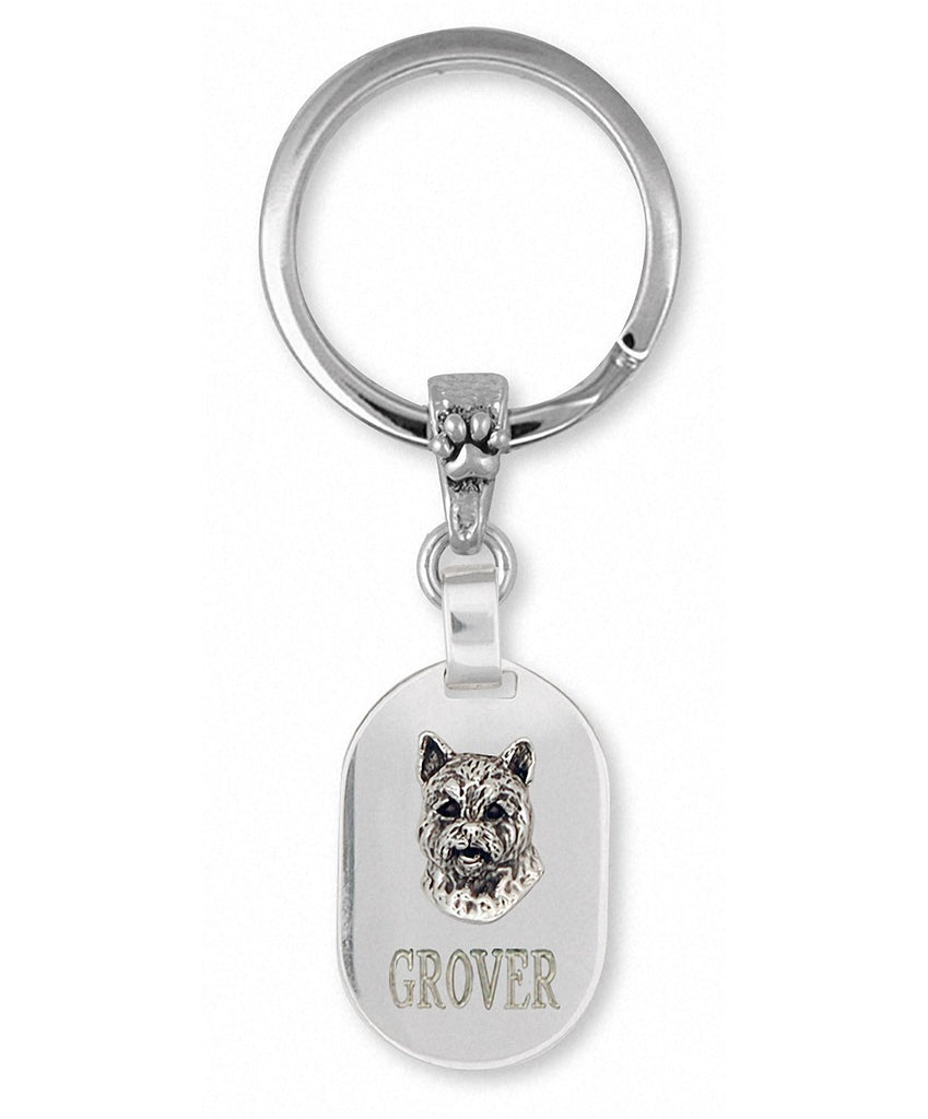 Norwich Terrier Charms Norwich Terrier Key Ring Sterling Silver Dog Jewelry Norwich Terrier jewelry
