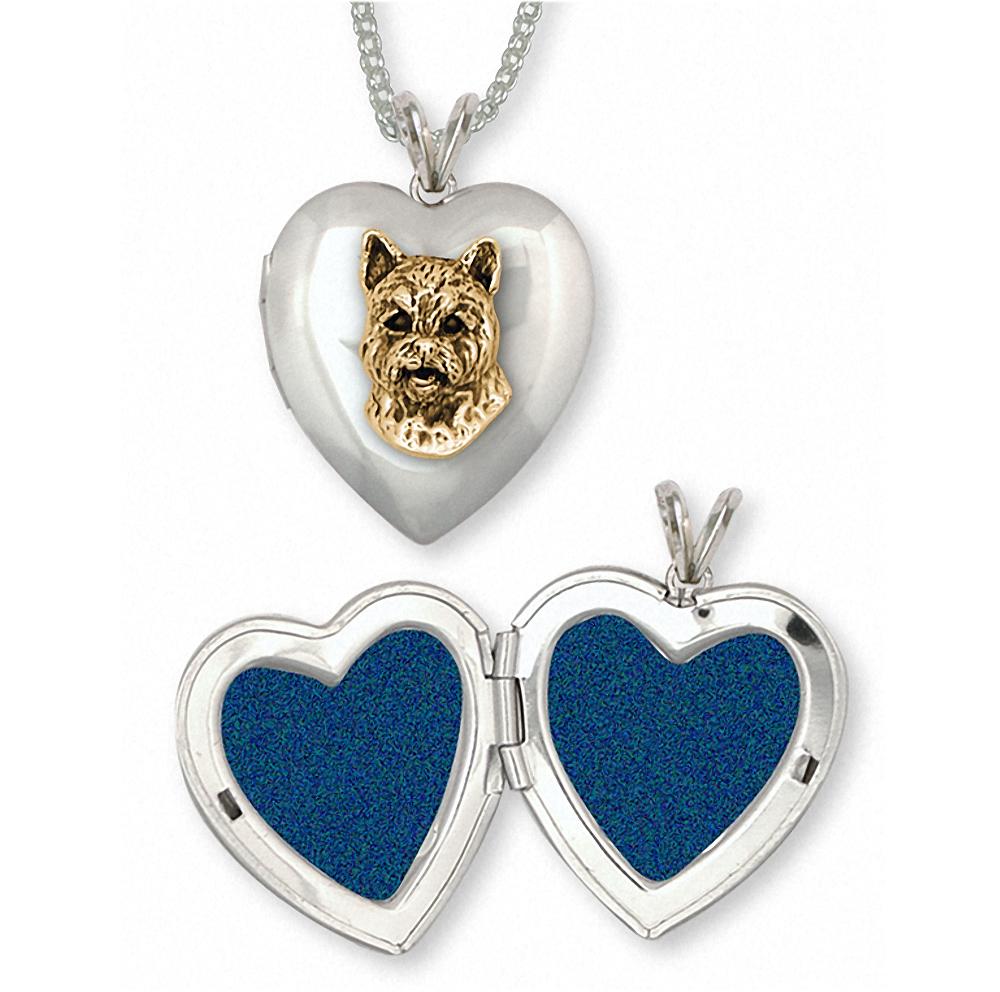 Norwich Terrier Charms Norwich Terrier Photo Locket Silver And Gold Dog Jewelry Norwich Terrier jewelry