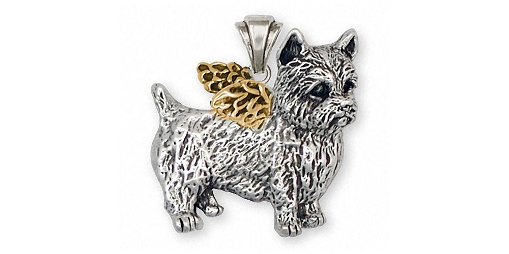 Norwich Terrier Charms Norwich Terrier Pendant Silver And Gold Dog Jewelry Norwich Terrier jewelry