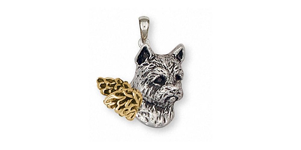 Norwich Terrier Charms Norwich Terrier Pendant Silver And Gold Dog Jewelry Norwich Terrier jewelry