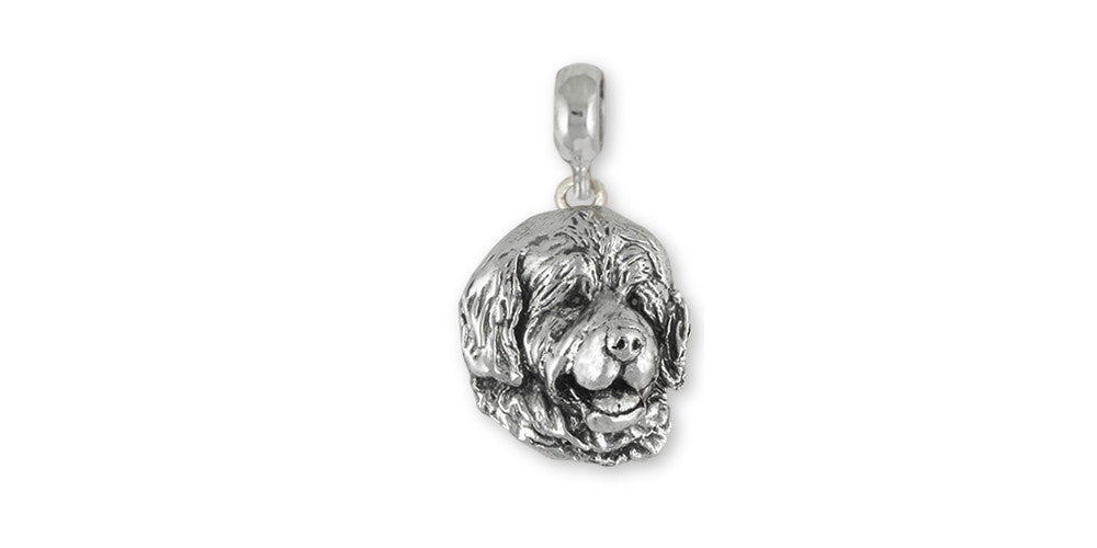 Newfoundland Charms Newfoundland Charm Slide Sterling Silver Dog Jewelry Newfoundland jewelry