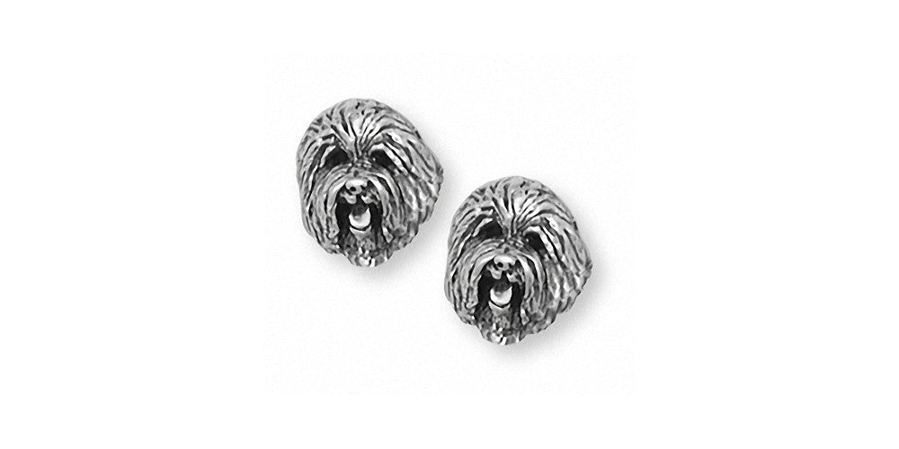 Old English Sheepdog Charms Old English Sheepdog Earrings Sterling Silver Dog Jewelry Old English Sheepdog jewelry