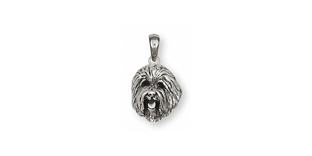 Old English Sheepdog Charms Old English Sheepdog Pendant Sterling Silver Dog Jewelry Old English Sheepdog jewelry