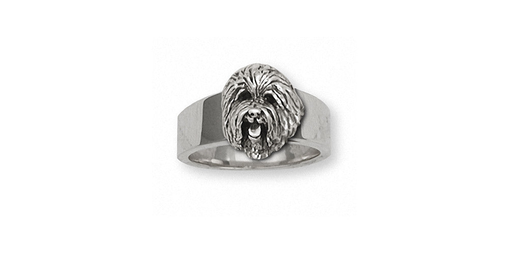 Old English Sheepdog Charms Old English Sheepdog Ring Sterling Silver Dog Jewelry Old English Sheepdog jewelry