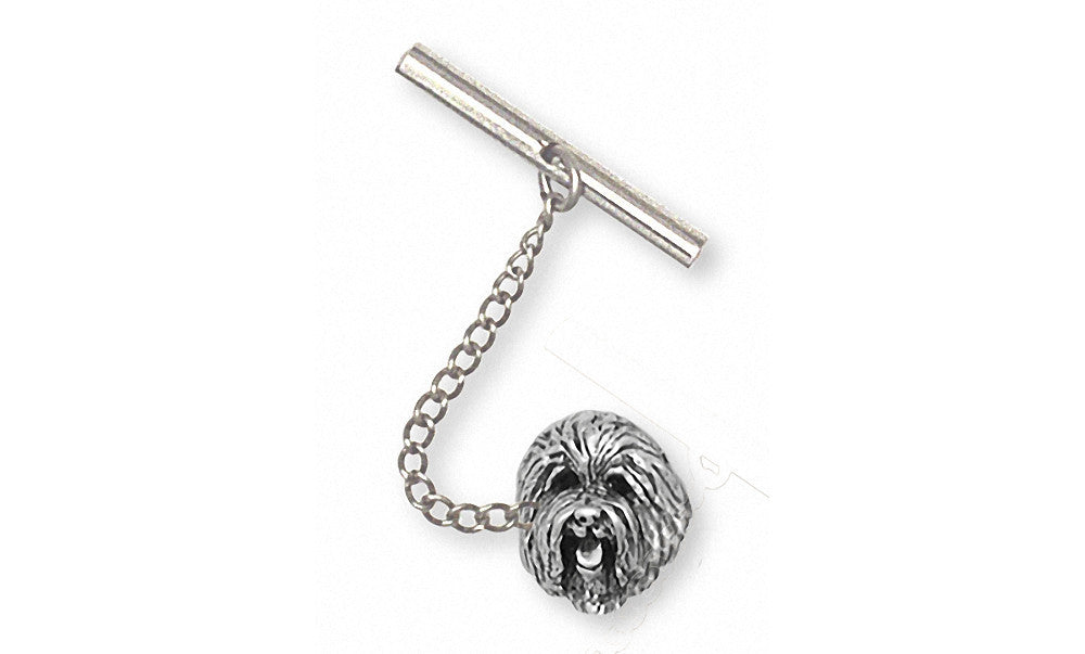 Old English Sheepdog Charms Old English Sheepdog Tie Tack Sterling Silver Dog Jewelry Old English Sheepdog jewelry
