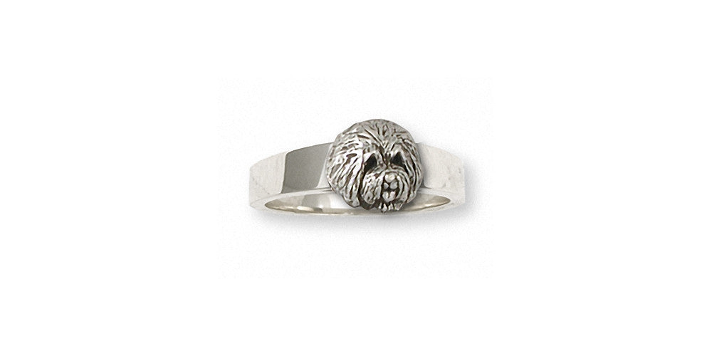 Old English Sheepdog Charms Old English Sheepdog Ring Sterling Silver Dog Jewelry Old English Sheepdog jewelry