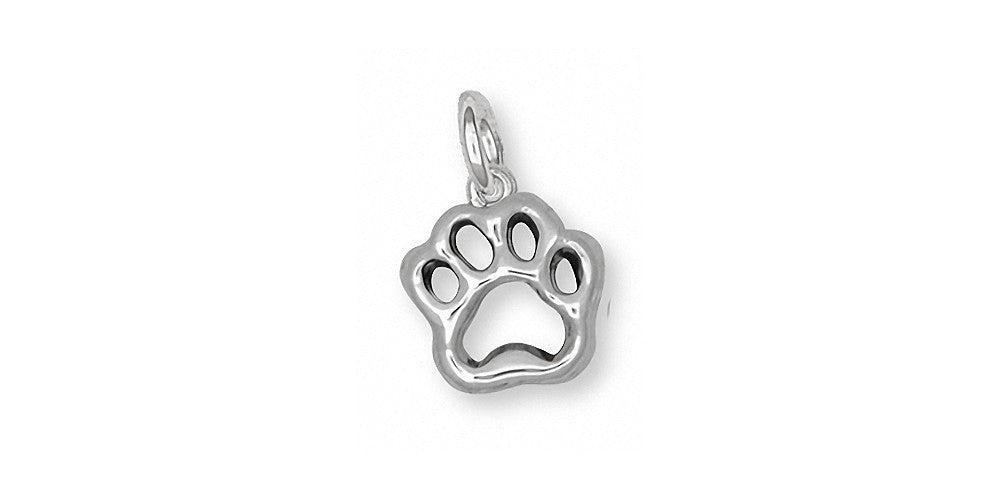 Dog Paw Charms Dog Paw Charm Sterling Silver Dog Jewelry Dog Paw jewelry