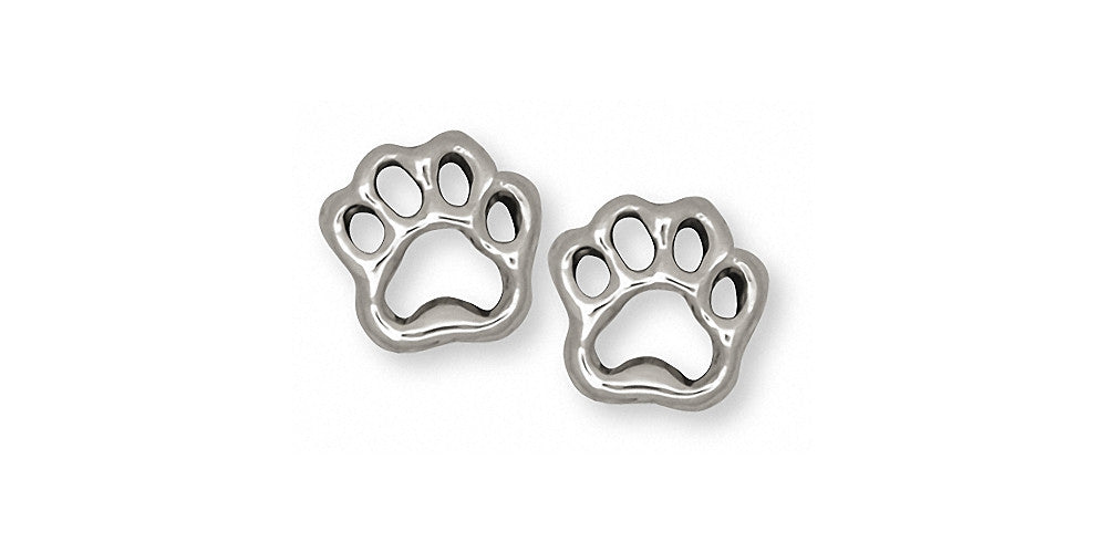 Dog Paw Charms Dog Paw Earrings Sterling Silver Dog Jewelry Dog Paw jewelry