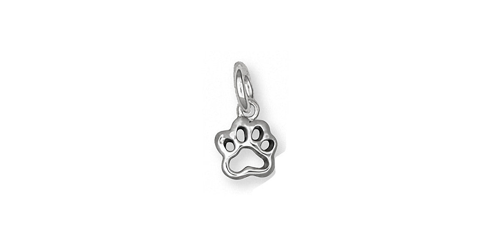 Dog Paw Charms Dog Paw Charm Sterling Silver Dog Jewelry Dog Paw jewelry