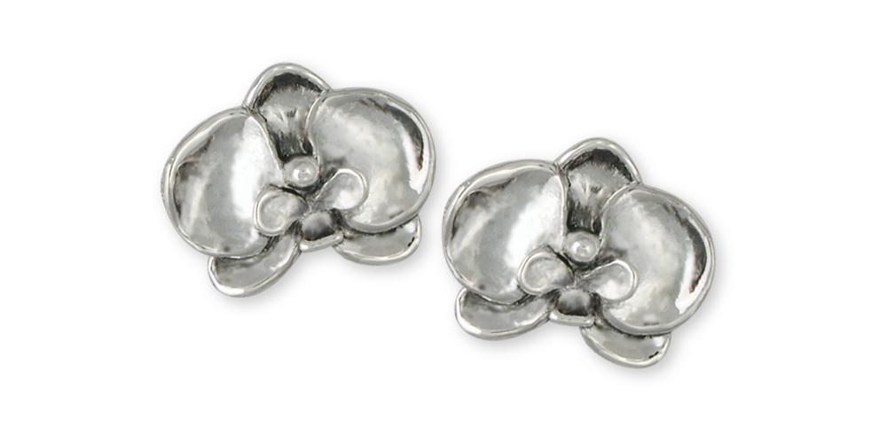 Orchid Charms Orchid Cufflinks Sterling Silver Flower Jewelry Orchid jewelry